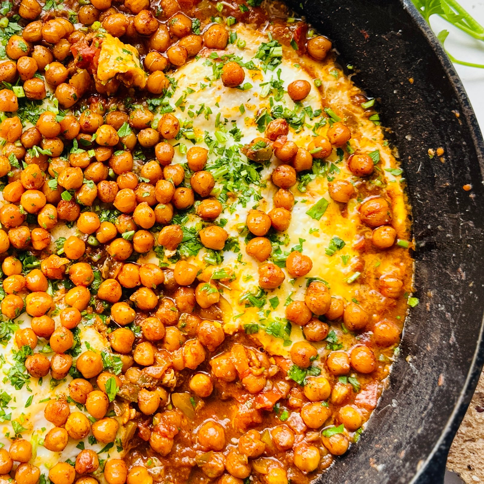 High Protein Shakshuka with Chickpeas