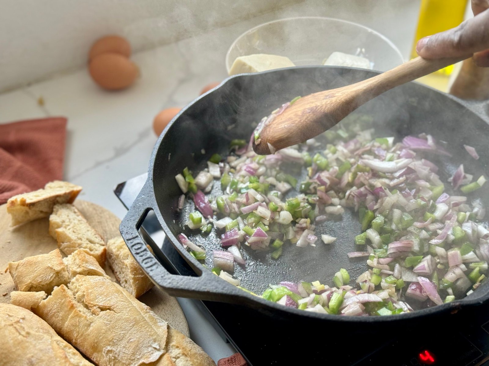 High Protein Shakshuka Sautéed Aromatics