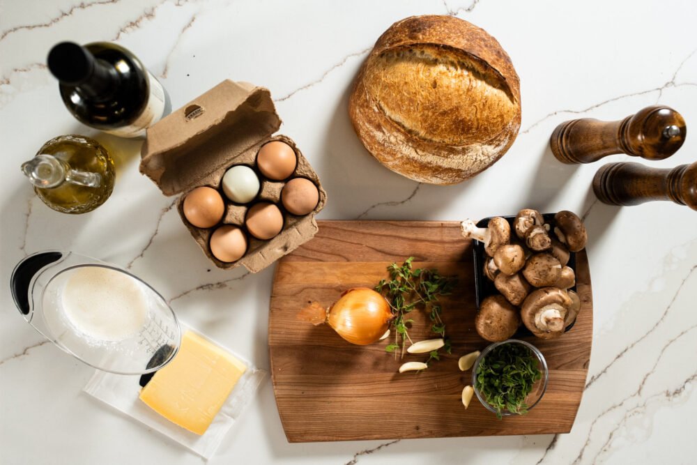 Creamy mushroom toast