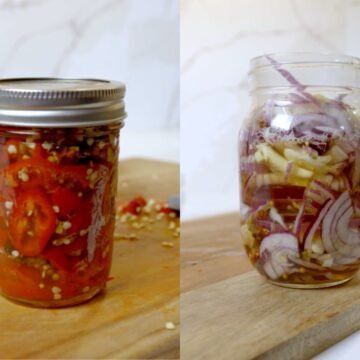 Quick Pickled Red Chili Peppers and Onions