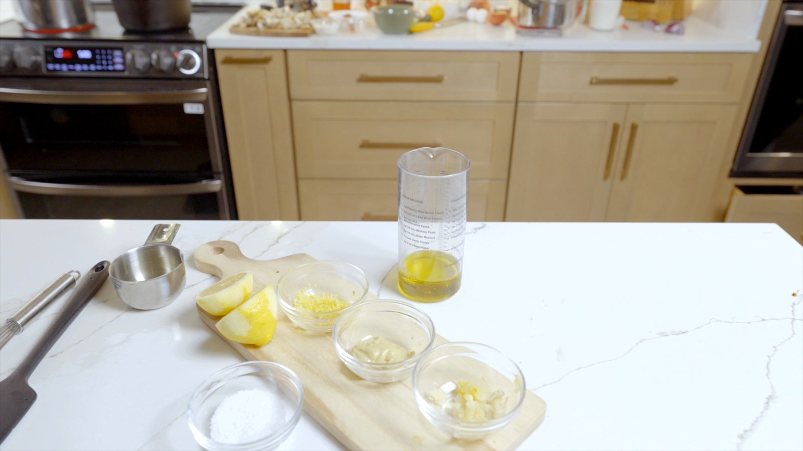 Lemon Olive Oil Dijon Dressing with Garlic & Honey Ingredients