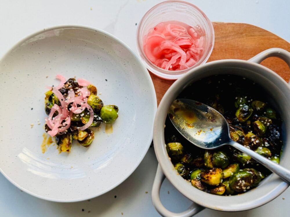 Maple Miso Brussels Sprouts