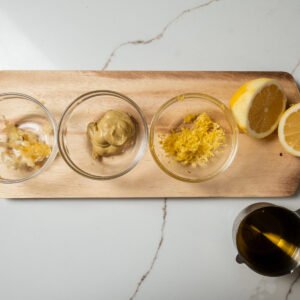 Lemon Olive Oil Dijon Dressing with Garlic & Honey