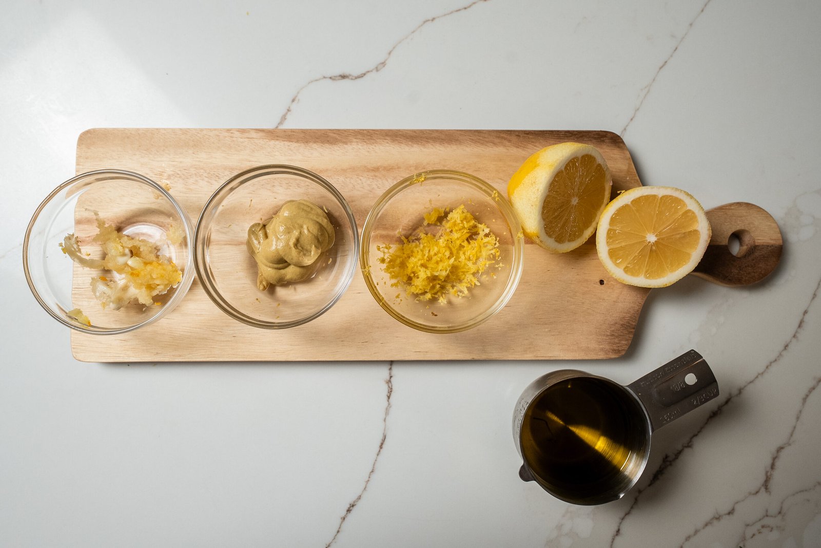 Lemon Olive Oil Dijon Dressing with Garlic & Honey