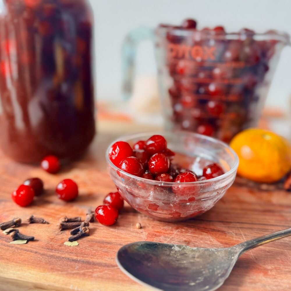 Easy Pickled Cranberries