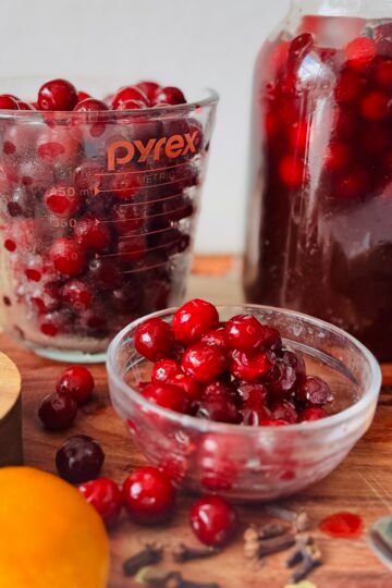 Easy Pickled Cranberries hero shot
