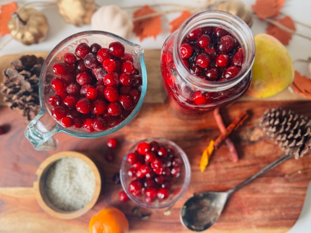 Easy Pickled Cranberries 