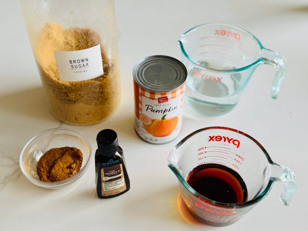 Pumpkin Spice Latte Syrup Ingredients.