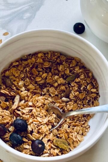 Pistachio Coconut Granola in a bowl