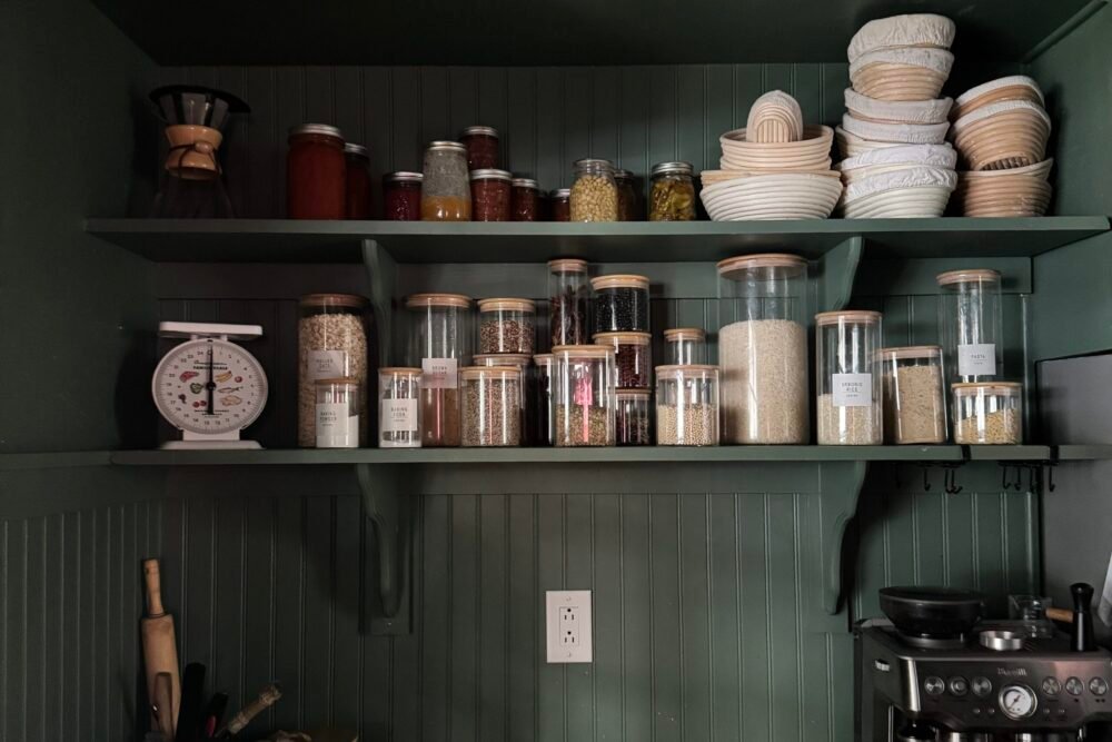 Pantry Essentials on a shelf 