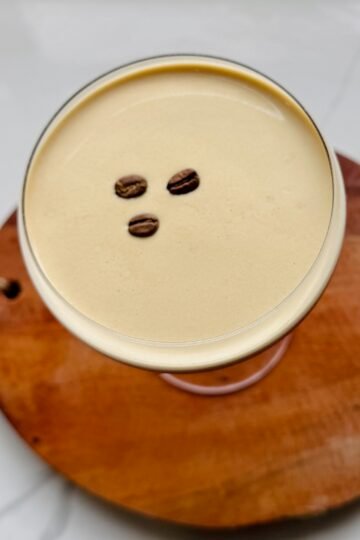Pumpkin Spice Espresso Martini overhead shot