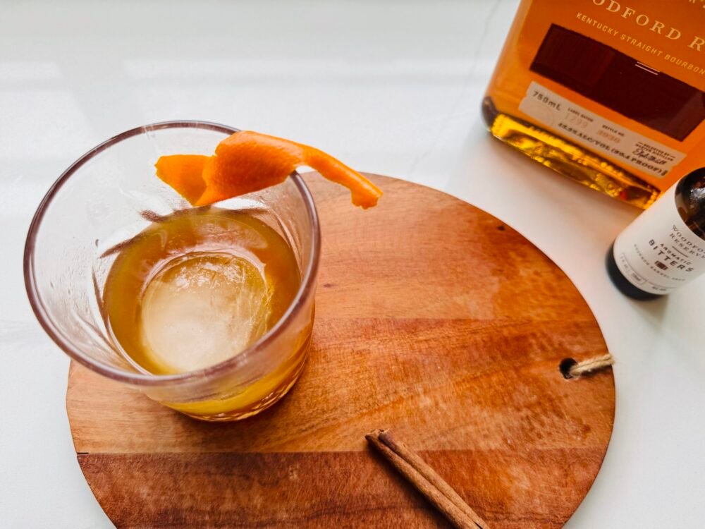 Pumpkin Spice Old Fashioned over head shot