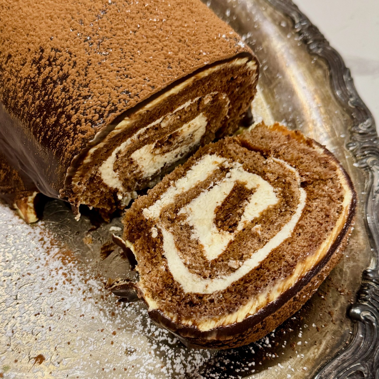 Tiramisu Yule Log