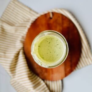 Creamy Greek Sauce in a mason jar