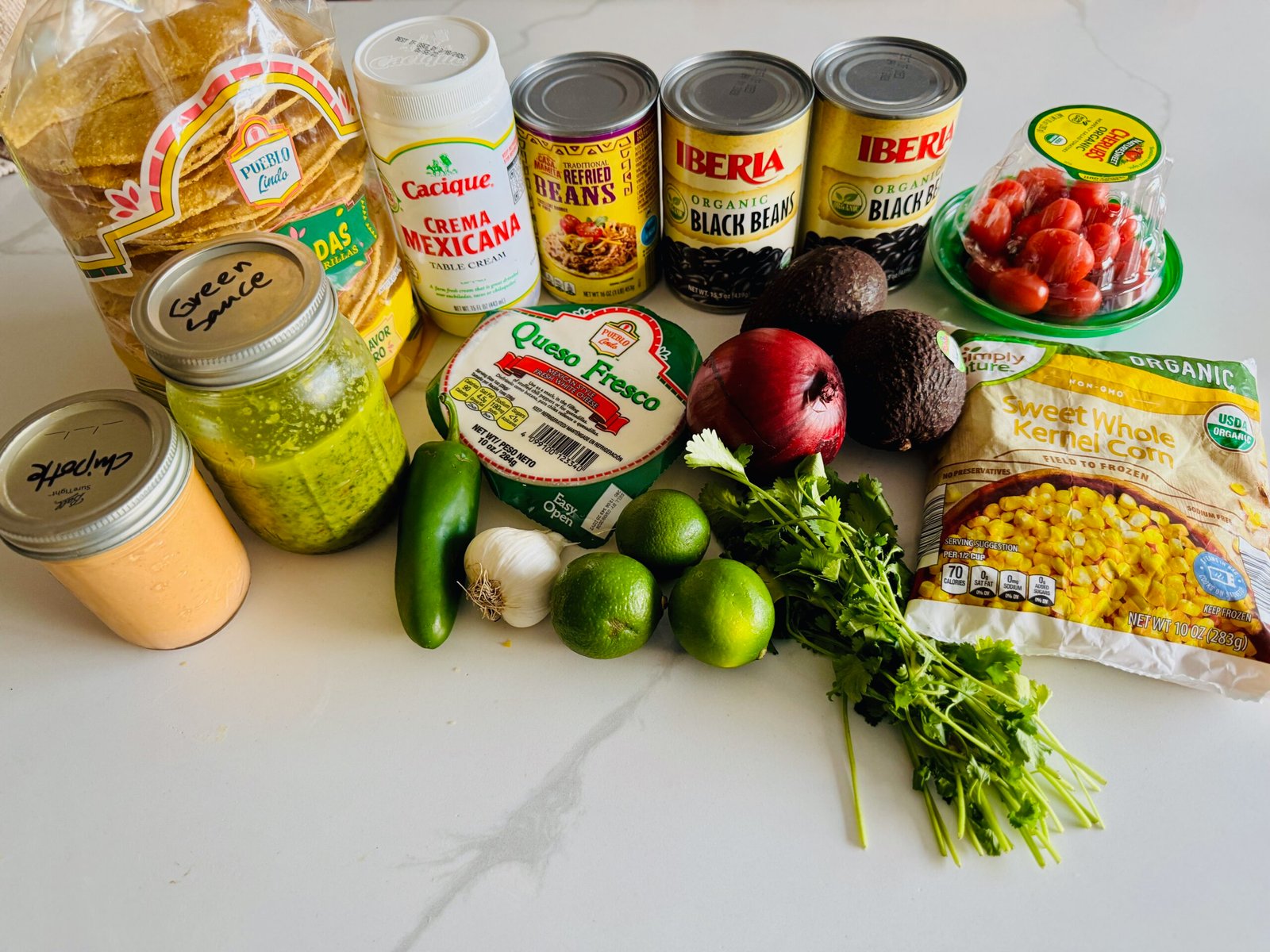 Veggie Tostadas with Smoky Chipotle Sauce Ingredients