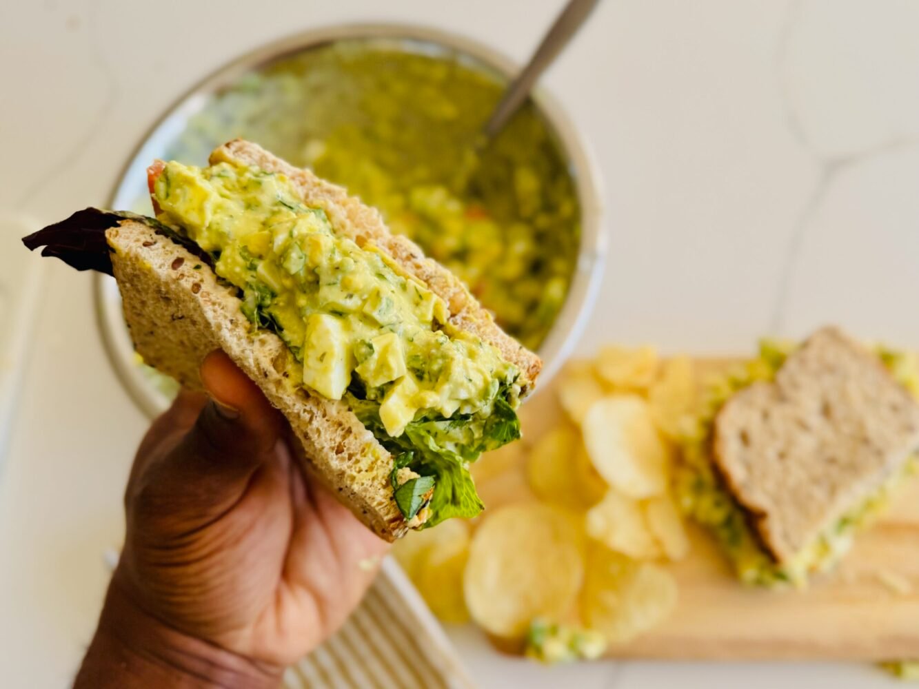 Egg Avocado Salad Sandwich