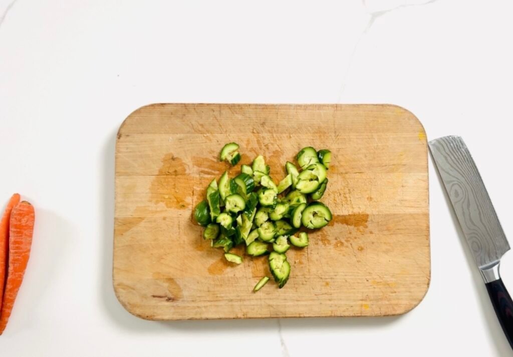 Smashed Cucumber Carrot Salad