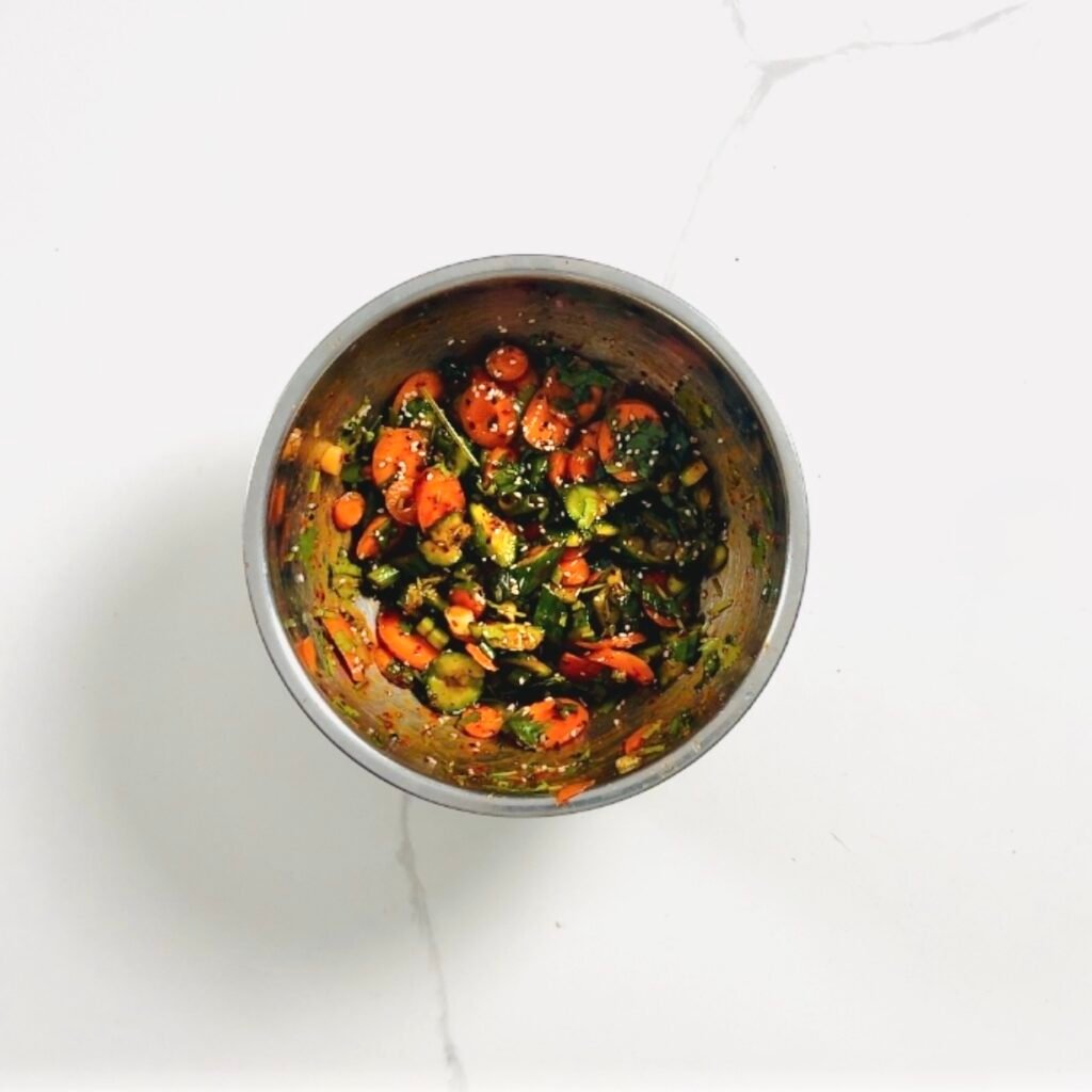 Smashed Cucumber Carrot Salad