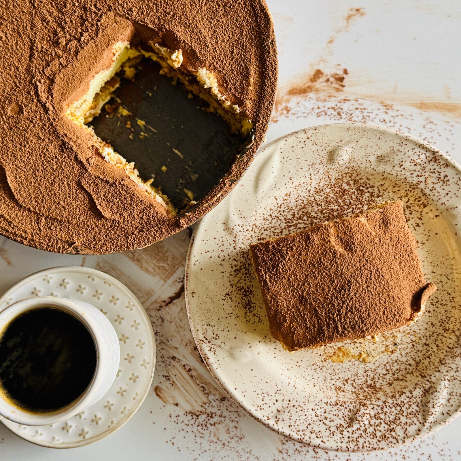 Classic Tiramisu with coffee