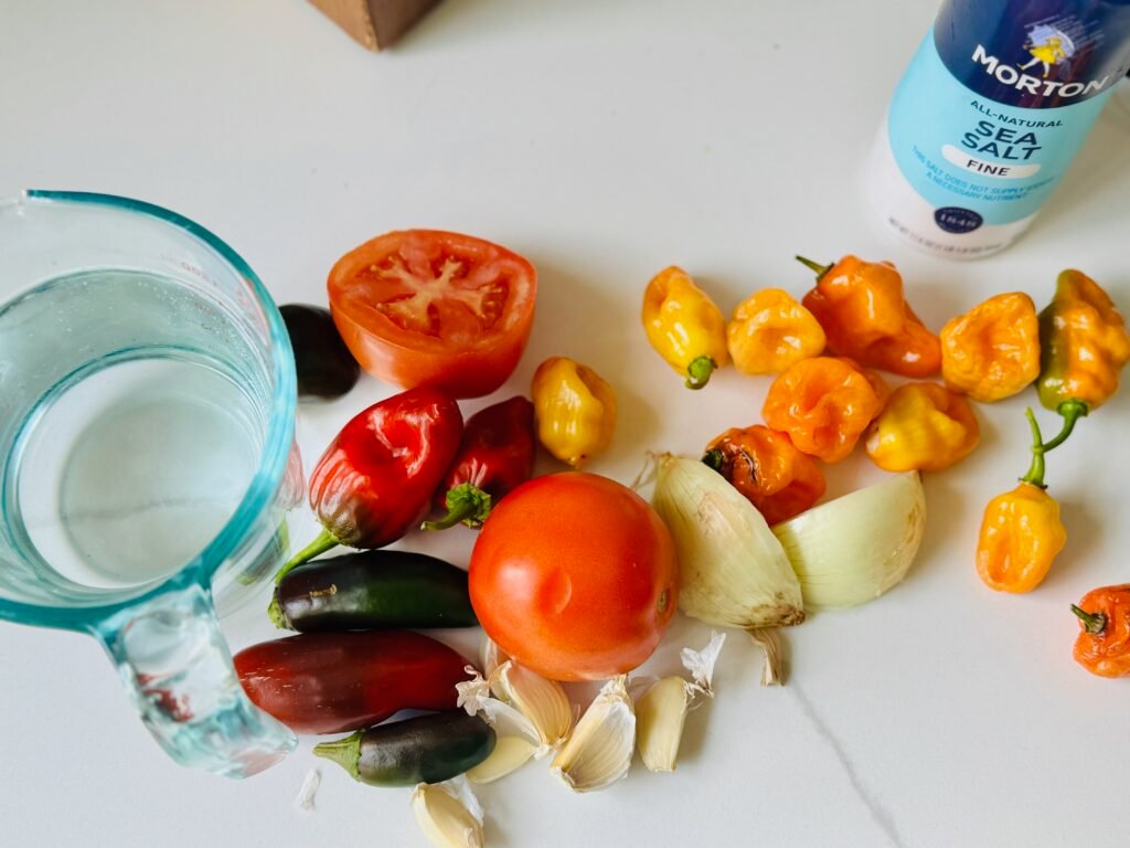 Fermented Habanero Hot Sauce ingredients