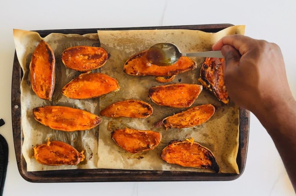 Loaded Mediterranean Sweet Potatoes