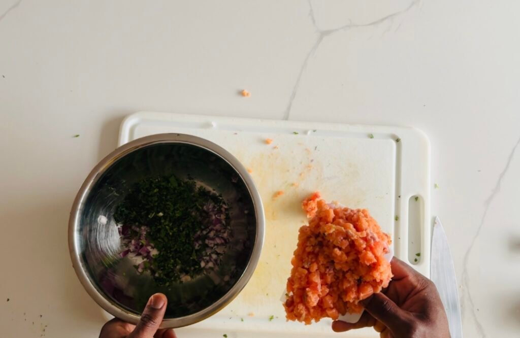 Salmon Burger with Old Bay Dill Secret Sauce
