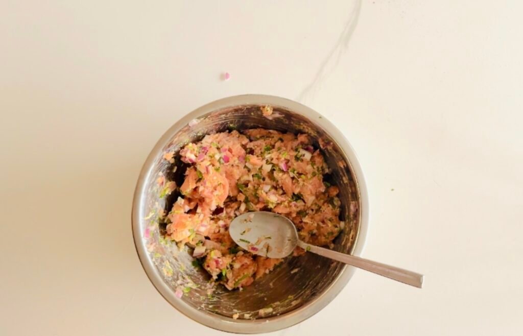 Salmon Burger with Old Bay Dill Secret Sauce