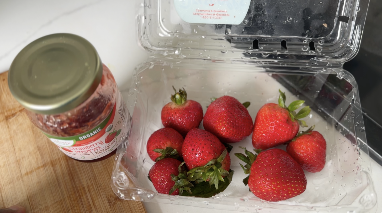 strawberry and strawberry jam  for Homemade Kombucha