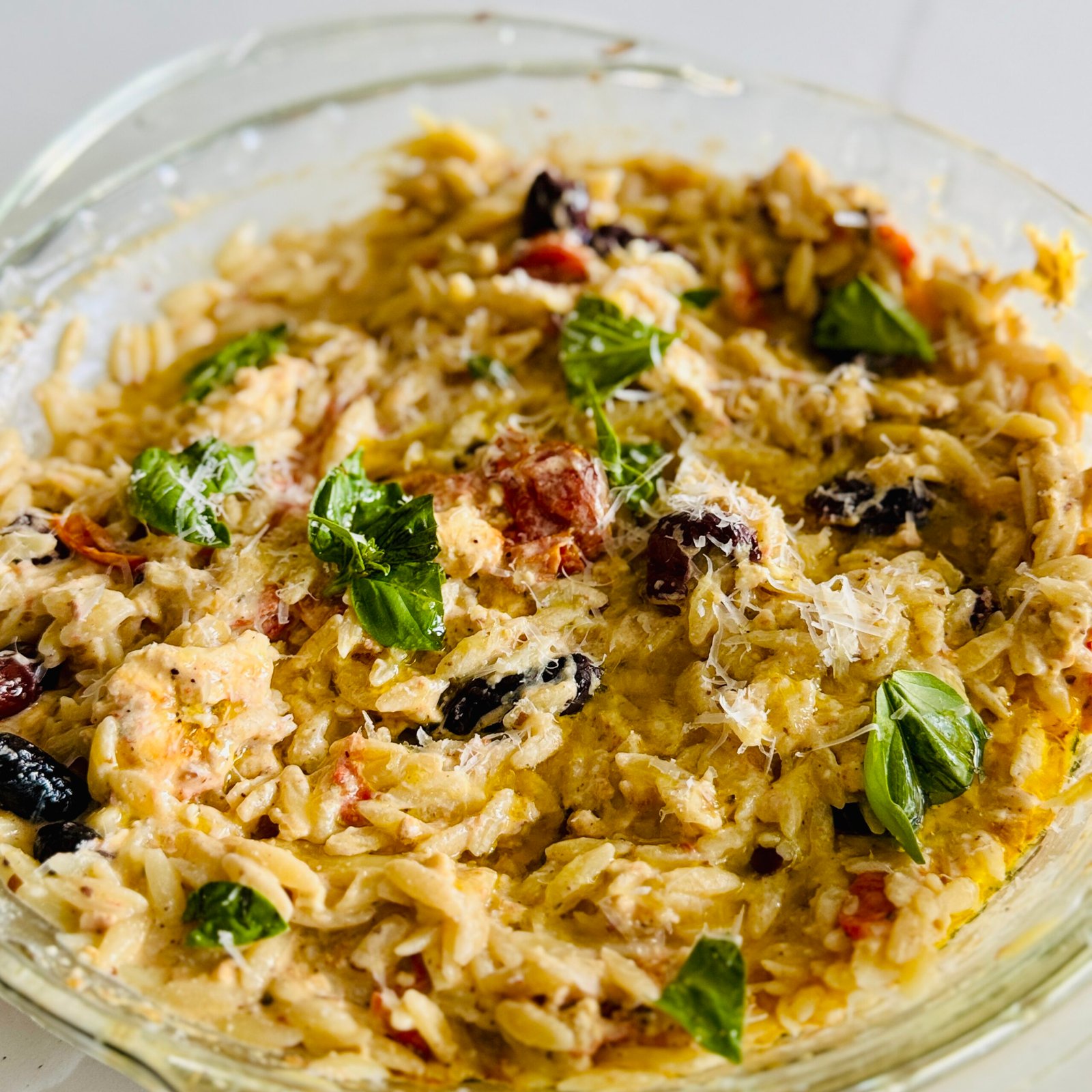 Baked Feta Orzo with Tomatoes, Olives, and Garlic