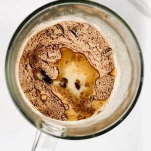 chocolate peanut butter mug wet ingredients
