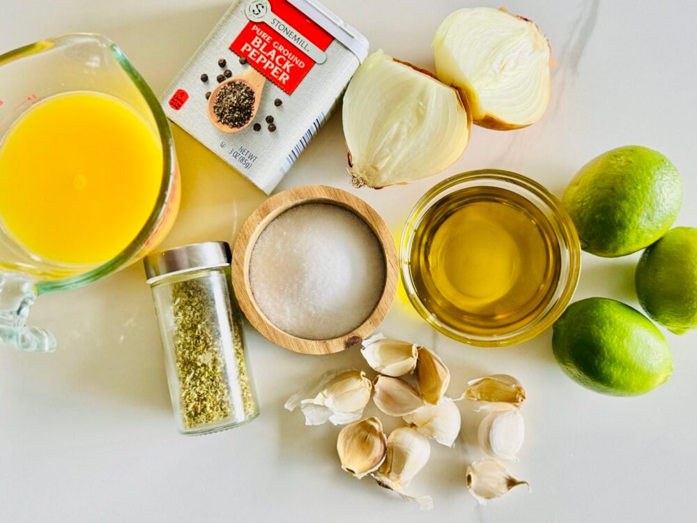 Mojo Marinade with Orange Juice and Lime ingredients