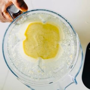 Mojo Marinade with Orange Juice and Lime in a blender