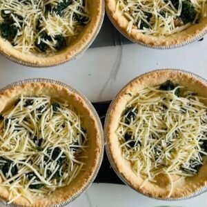 easy spinach Gruyère quiche