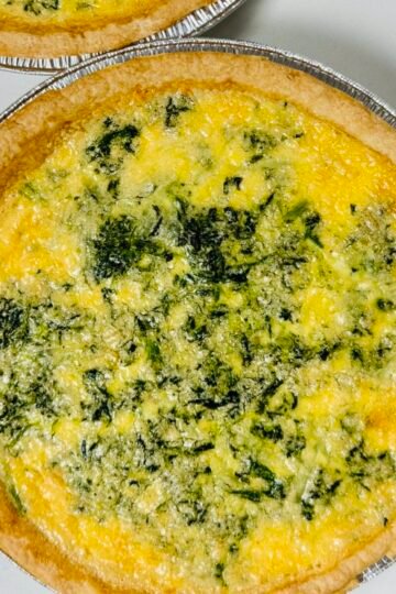 easy spinach Gruyère quiche