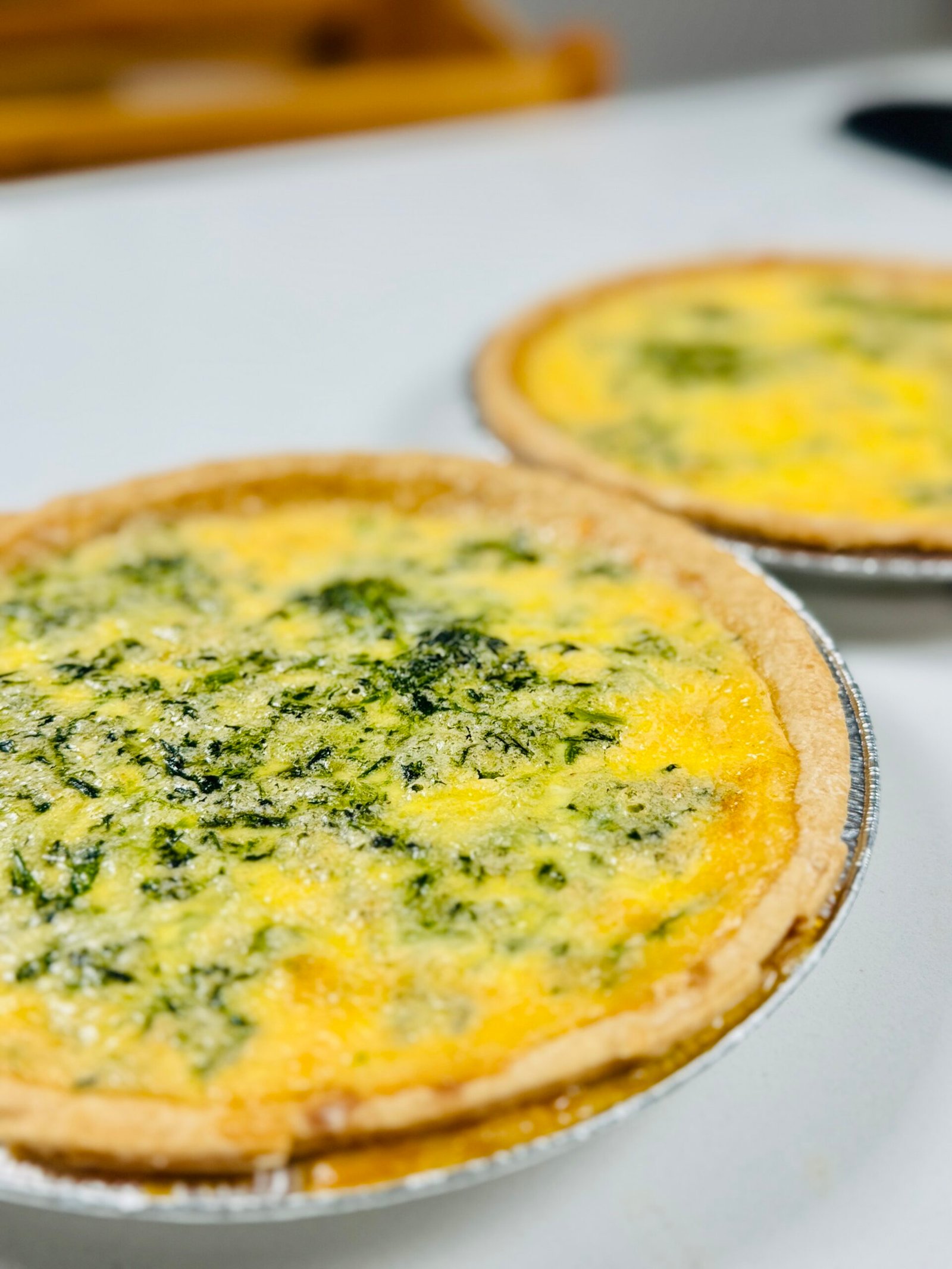 easy spinach Gruyère quiche