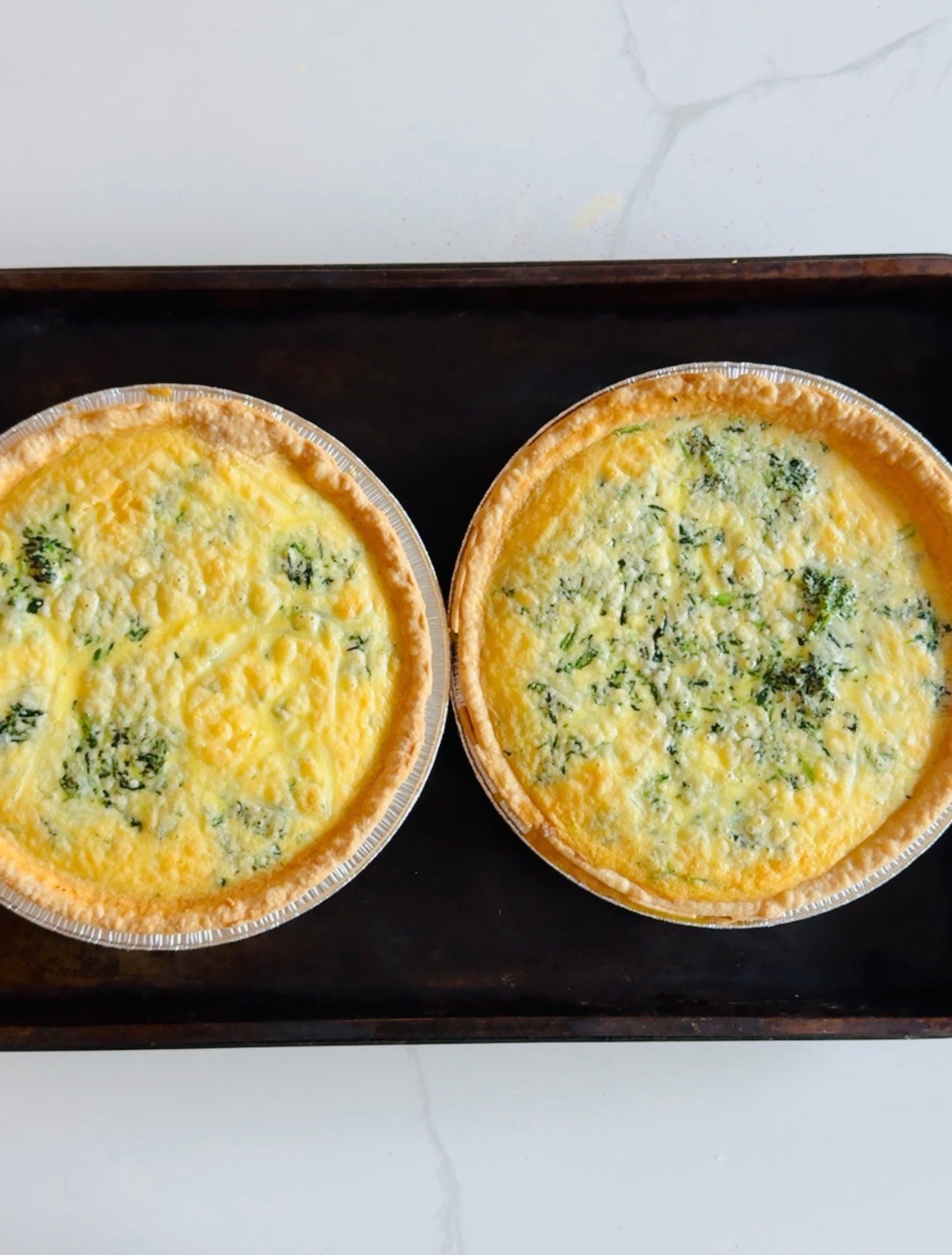 easy spinach Gruyère quiche