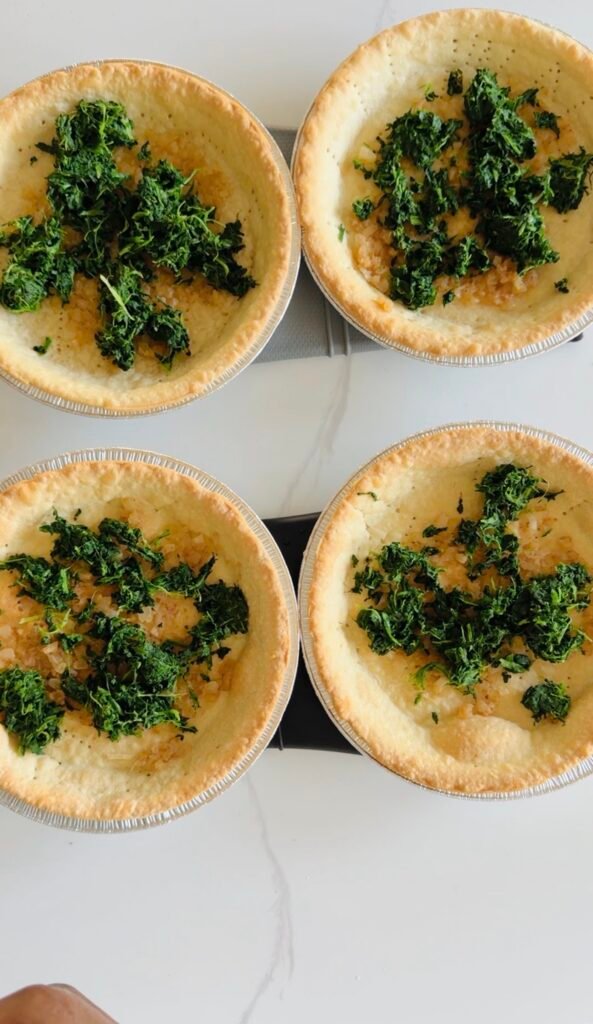 easy spinach Gruyère quiche