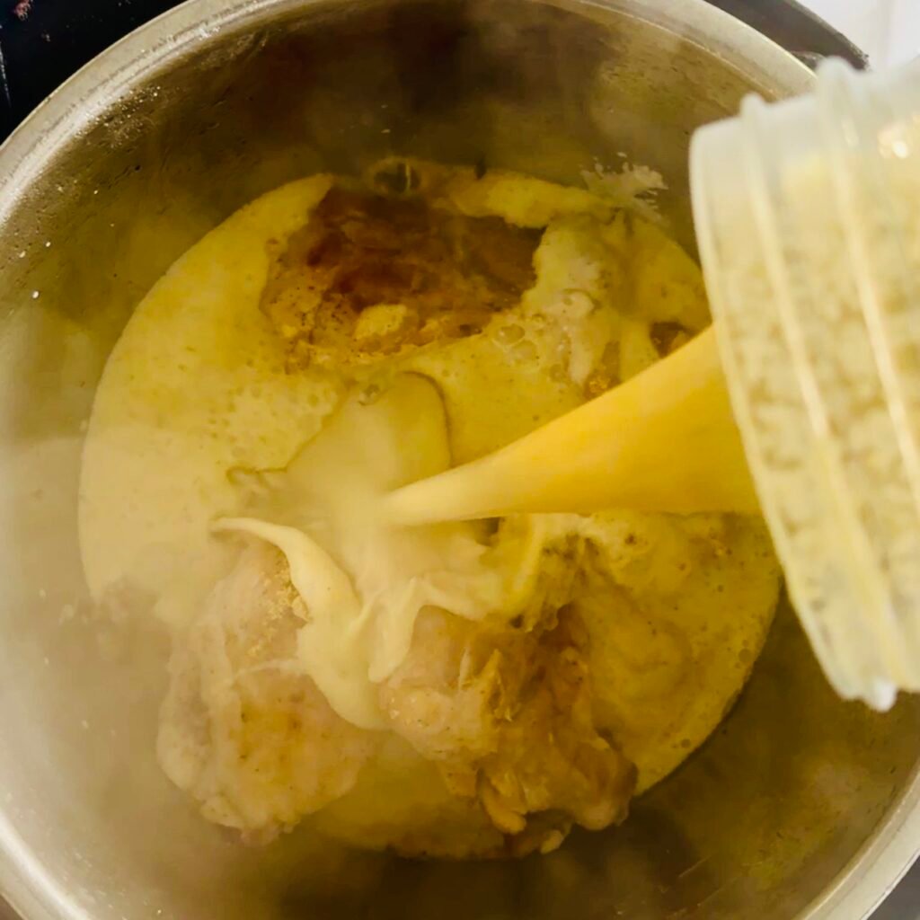 mojo marinade pour into instant pot for mojo chicken