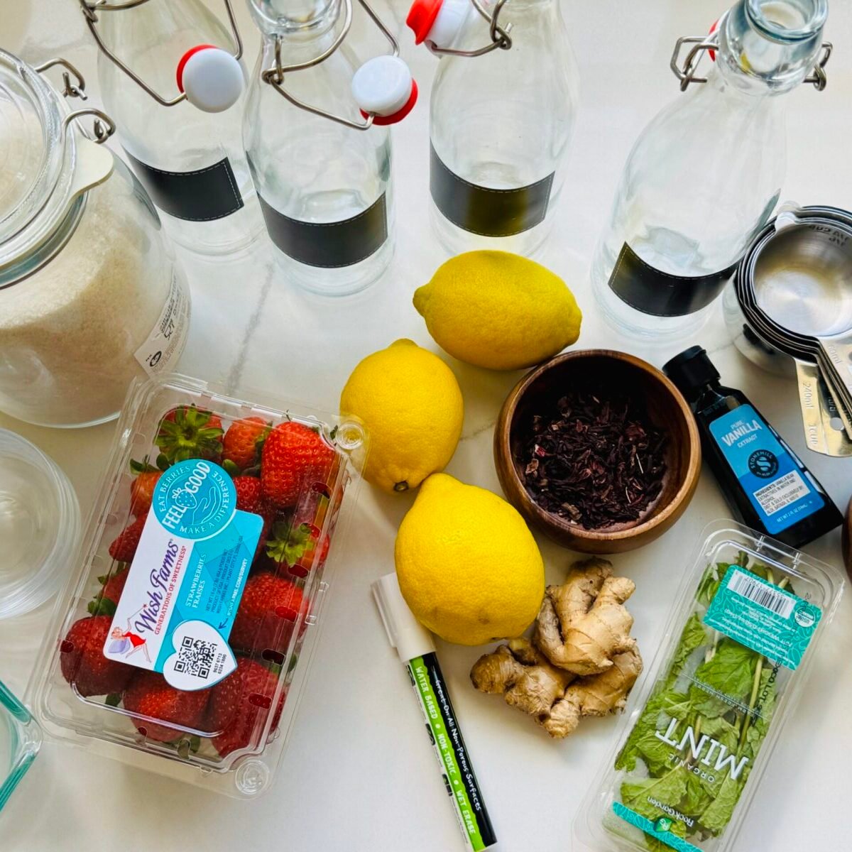 Homemade flavored syrups for drinks as make-ahead flavor builders