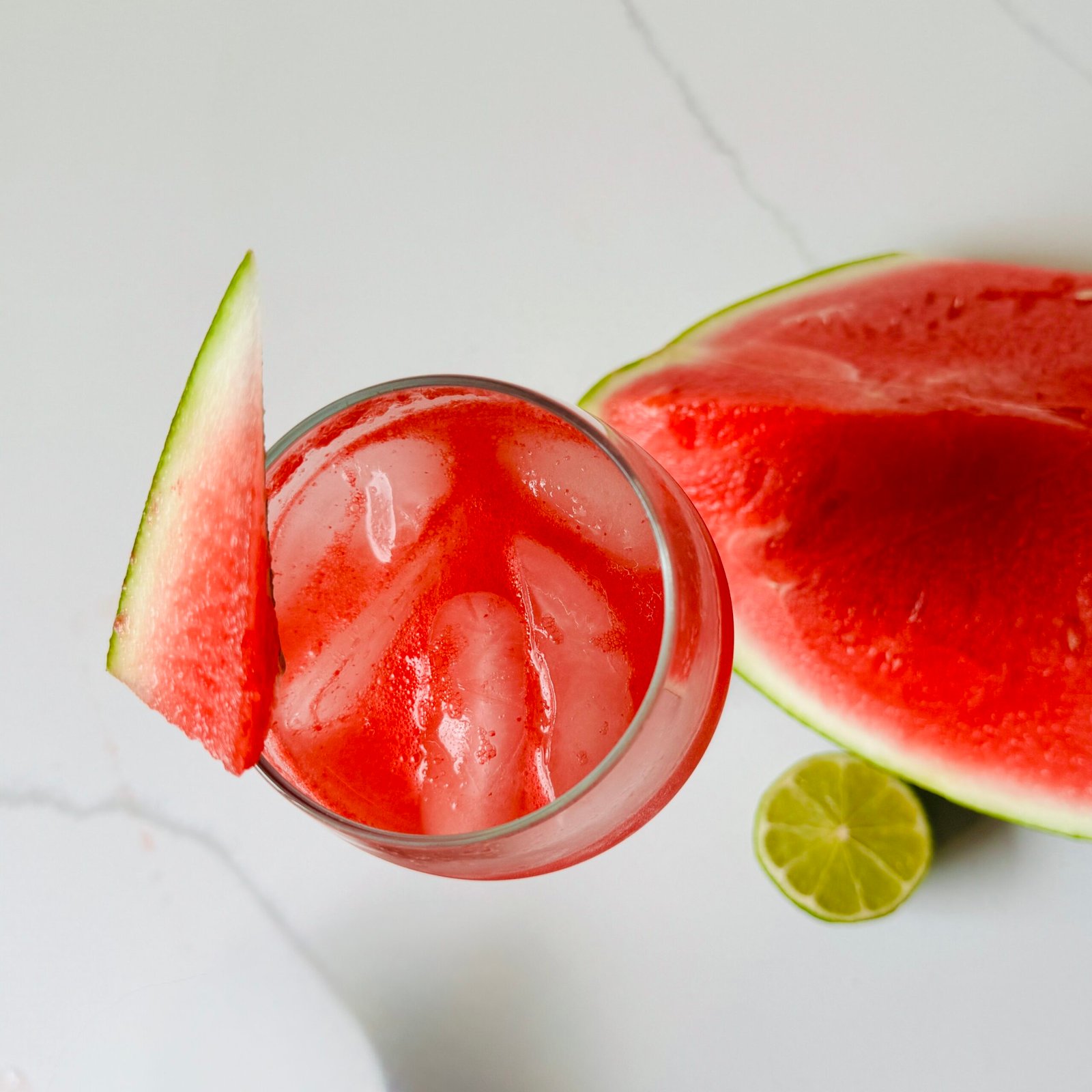 Watermelon Mint Sparkler made with Mint simple syrup