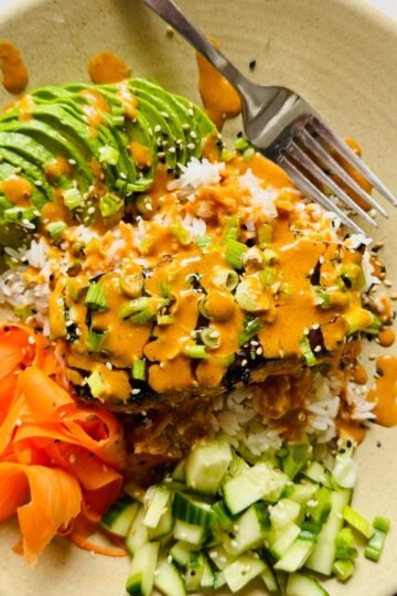 Soy Ginger Glazed Salmon Rice Bowls